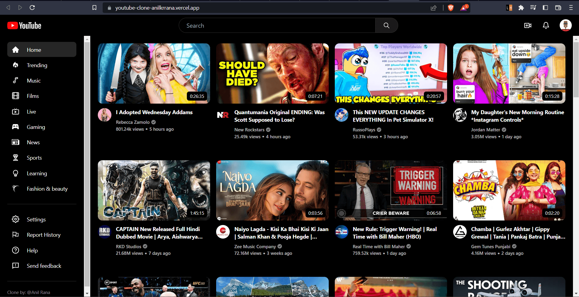 YouTube Clone Platform